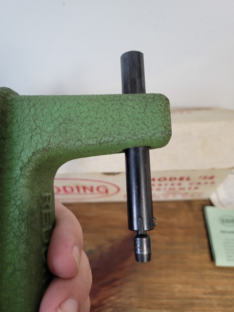 Vtg Redding Model 14 Master Case Trimmer w/ Original Box Papers Pilots Reloading