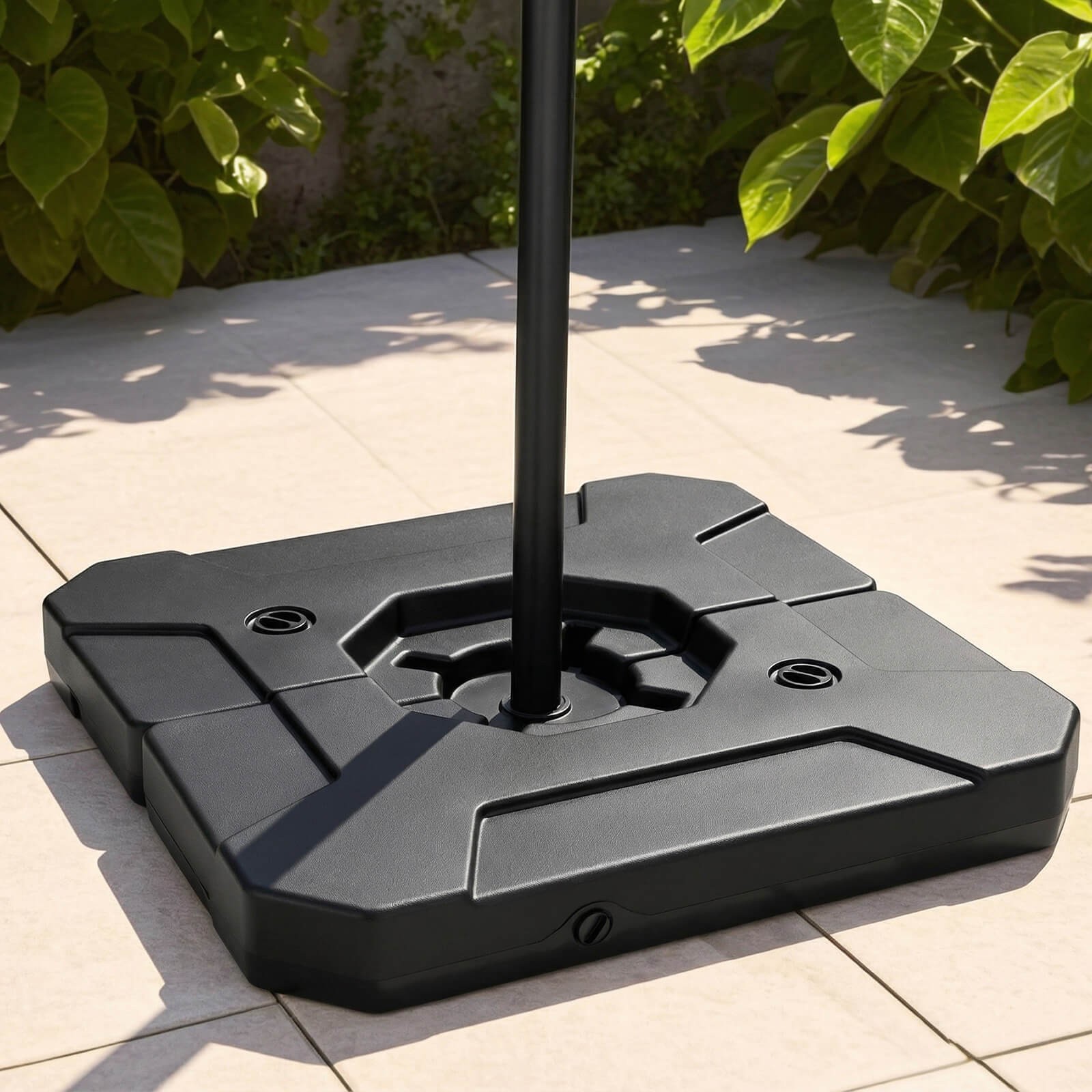 274 LBS Cantilever Patio Umbrella Base w/Handles, Weighted Base for Outdoor