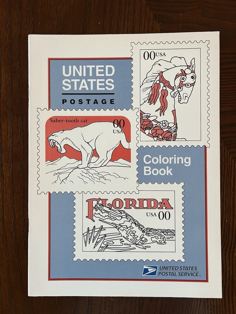 Vintage 1994 Post Office Coloring Book - UNUSED - Educational History in Stamps.