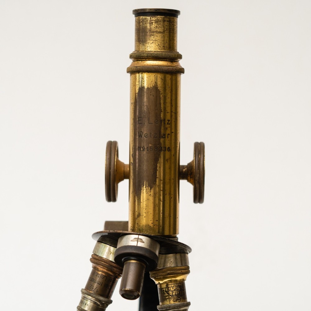 E. Leitz Wetzlar microscope 1912 Brass Microscope serial # 158336