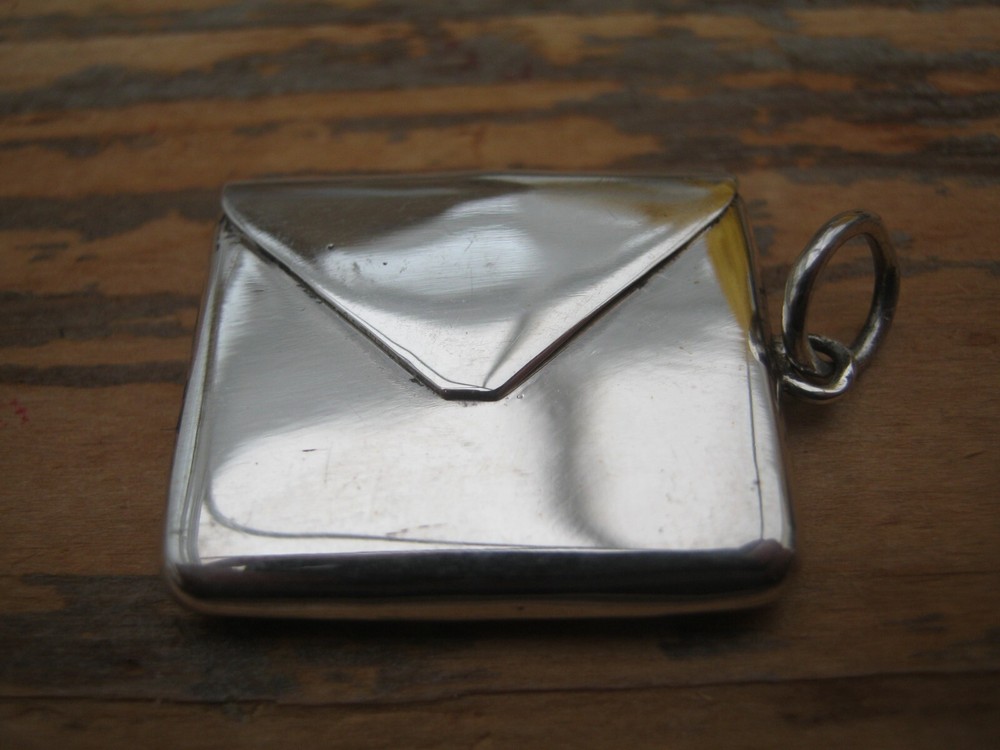Edwardian Style Hallmarked Sterling Silver Envelope Stamp Case Box Holder