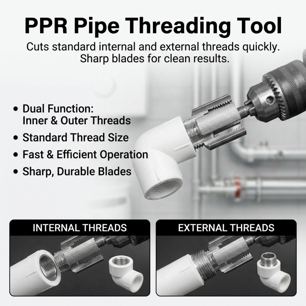 Professional Pipe Threader Tool for Internal and External Plumbing Threads