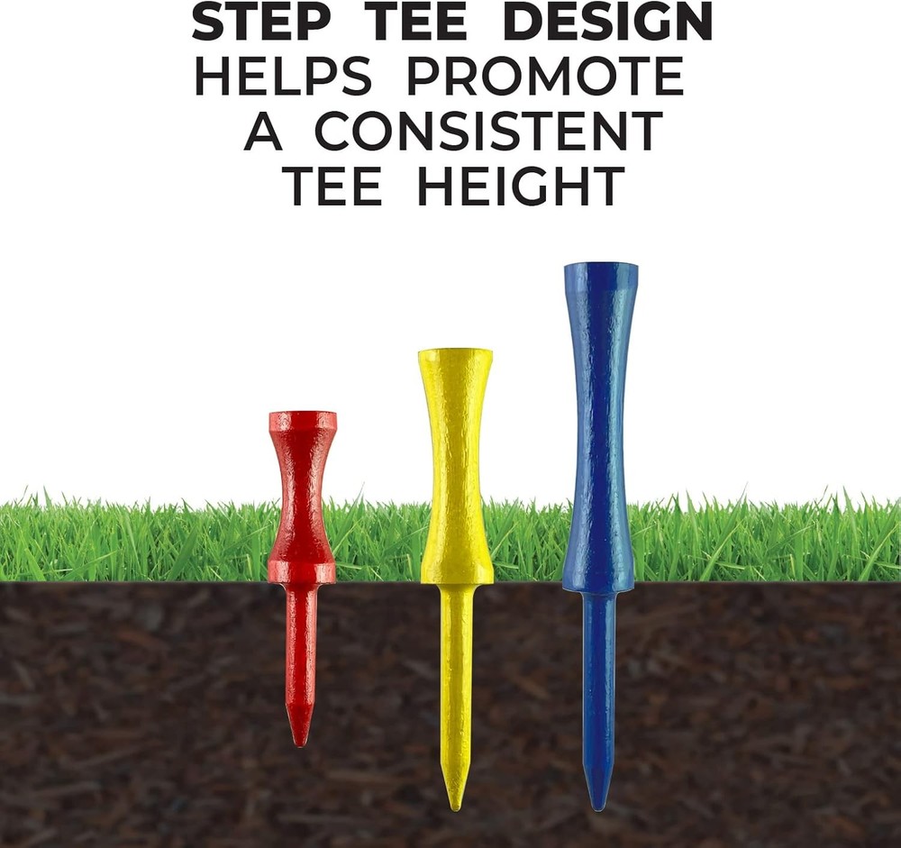 Pride Professional Tee System Two Piece Step Tee, 50 2-3/4 inch, Yellow