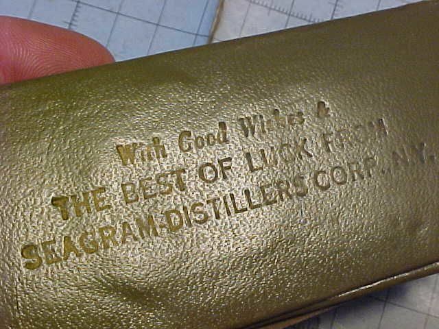 ORIGINAL WWII US ARMY SEWING KIT - GOOD LUCK FROM SEAGRAM DISTILLERS CORP