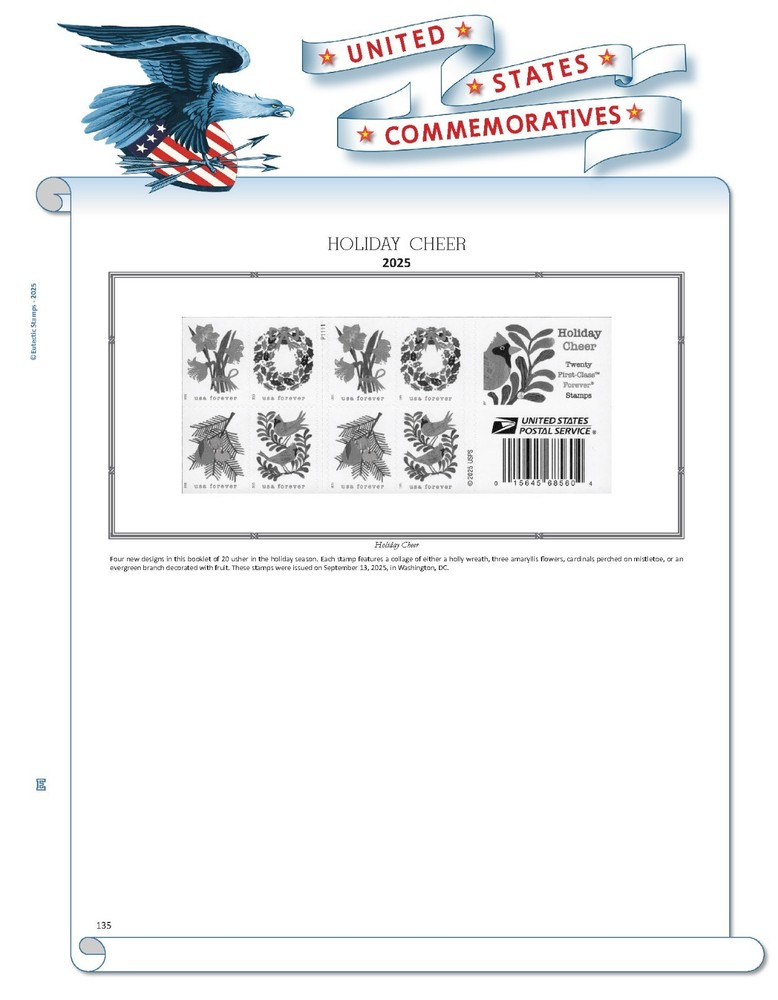 2025 U.S. Commemorative Plate Block Supplement (White Ace Alternative)