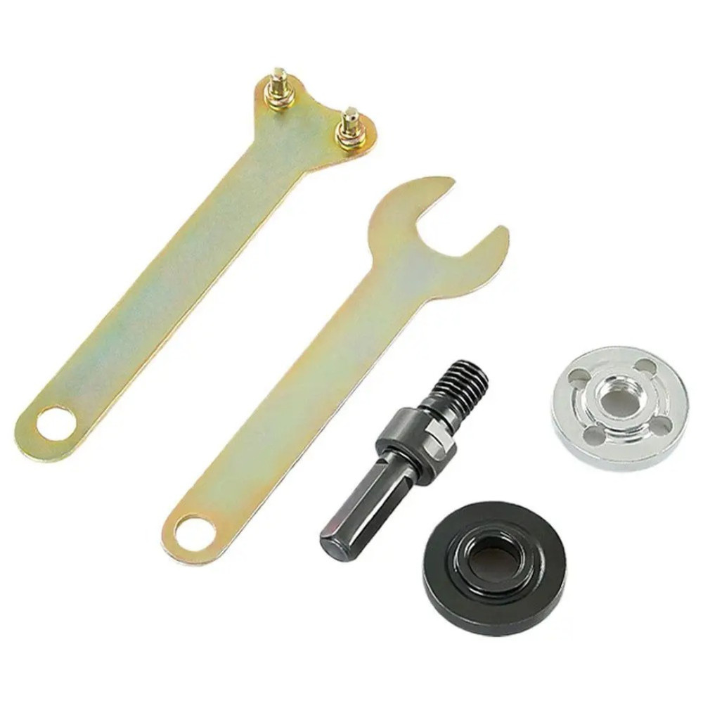 10mm 5Pcs Drill to Angle Grinder Adapter Set - Variable Rod Converter Tools