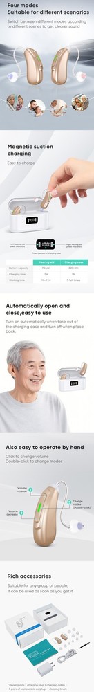 Hearing Aids Hearing Amplifiers Wireless Bluetooth Sound Amplifier With APP