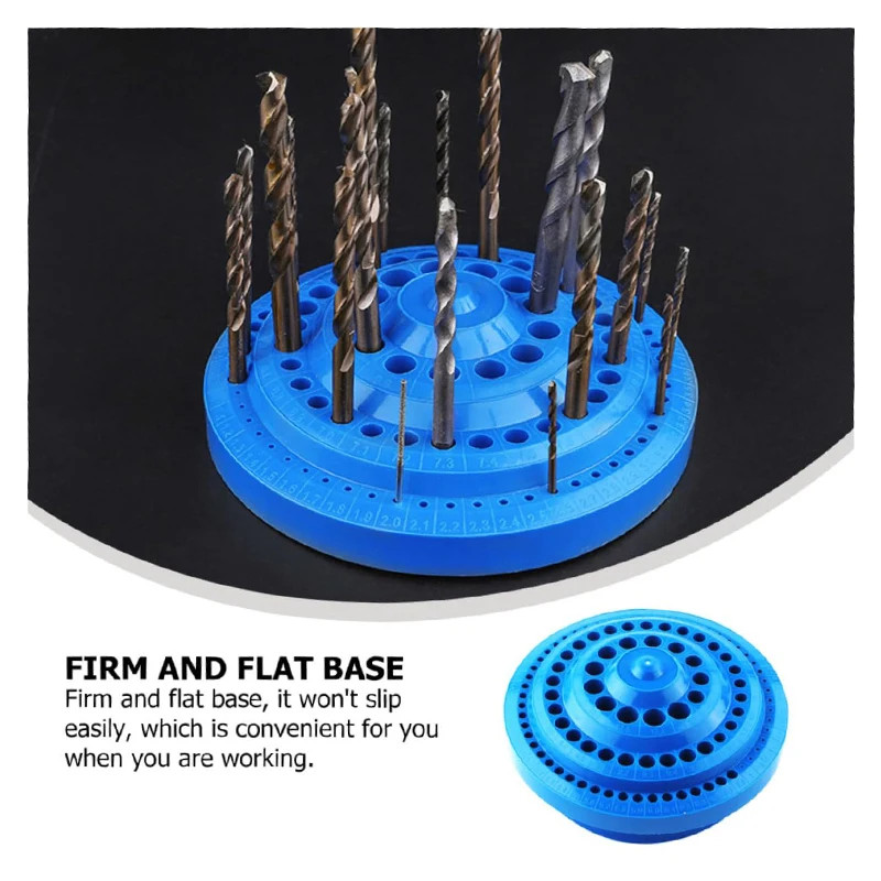 Rotating Drill Bit Storage Box Organizer Case for Hardware Tools