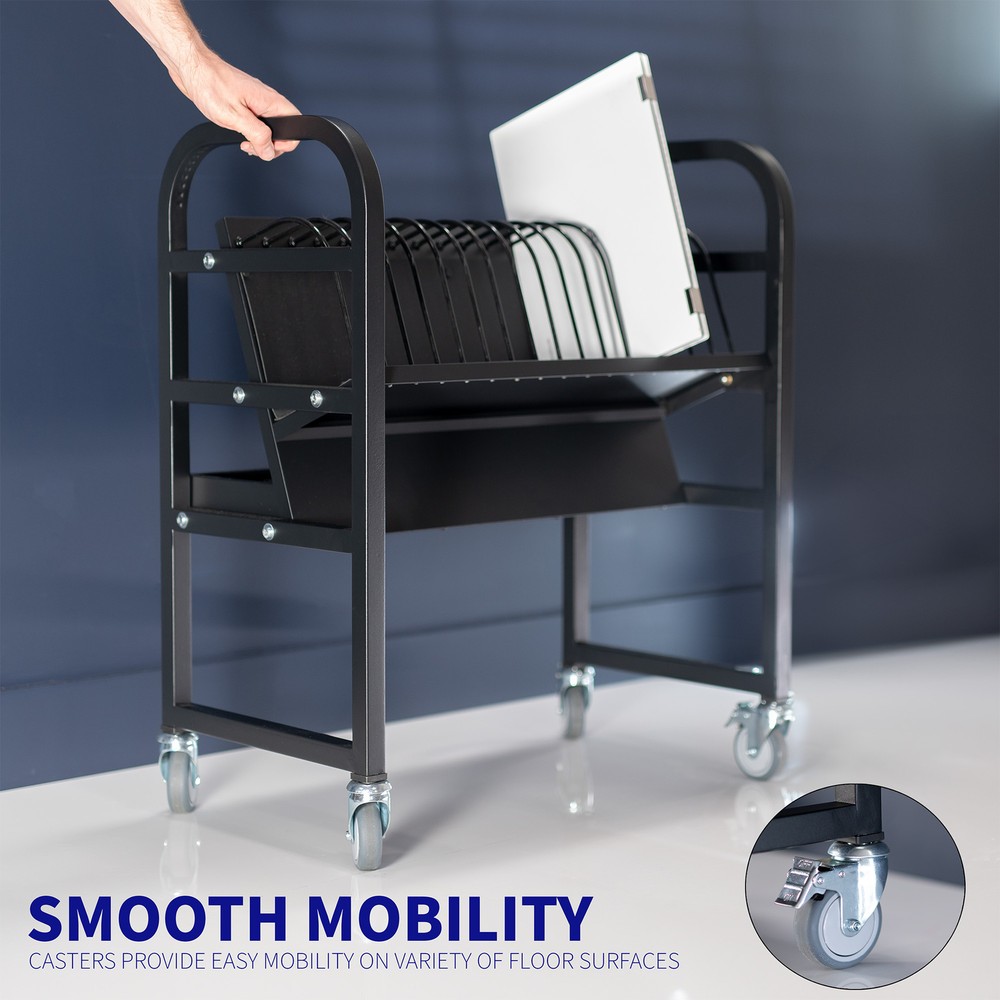 VIVO Black 16-Device Mobile Open Charging Cart