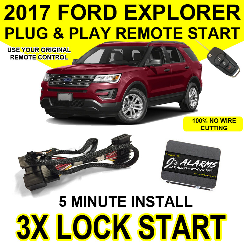 2017 Ford Explorer SUV Remote Start Plug & Play Easy Install 3X Lock FO2