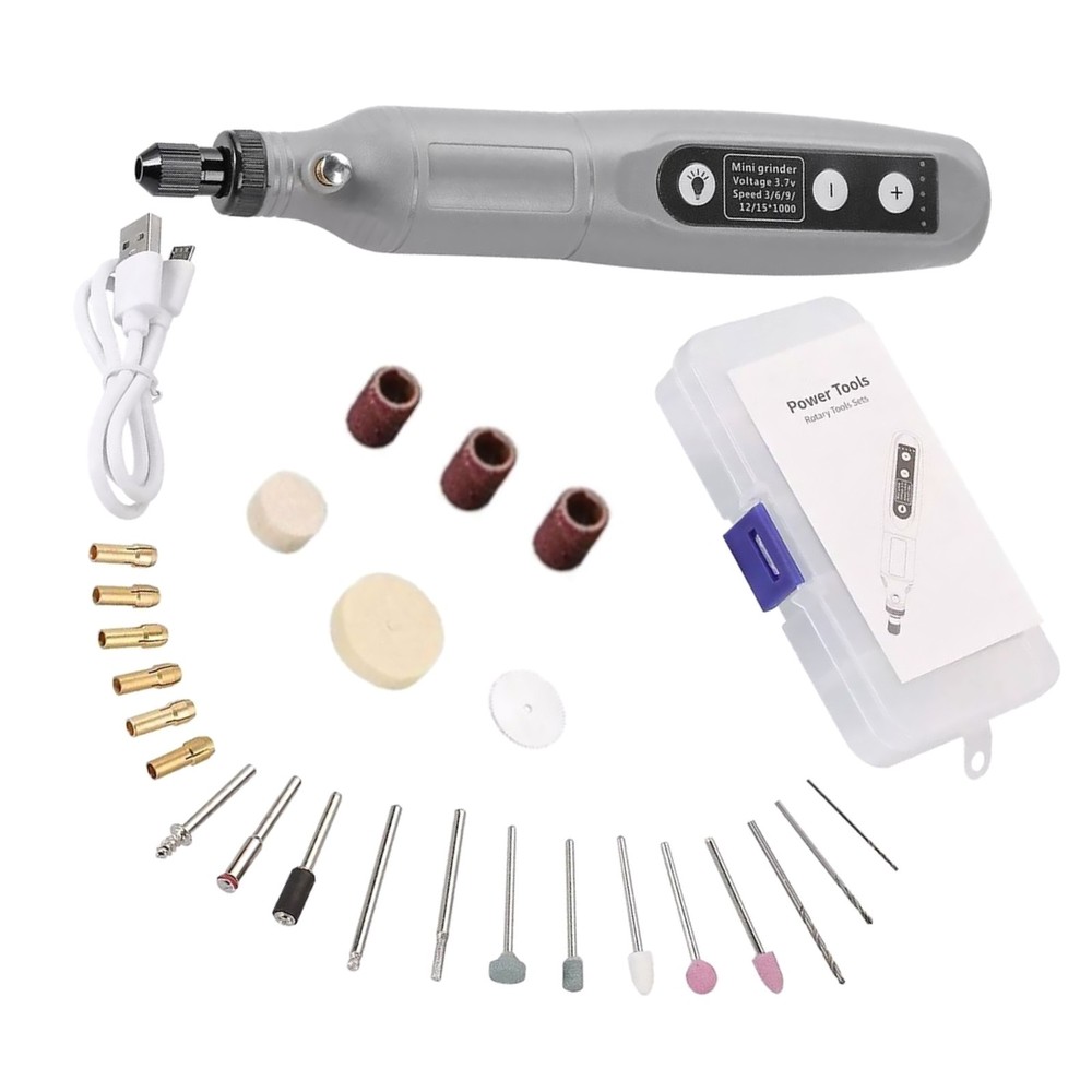 USB Cordless Electric 5-Speed Adjustable Mini Drill Grinder With LED Light