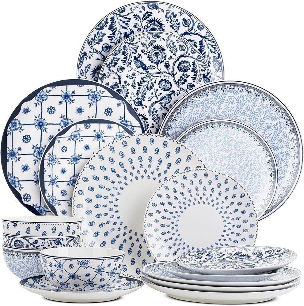 Dinnerware Sets for 4, 12 pcs, Ceramic Dinnerware Sets