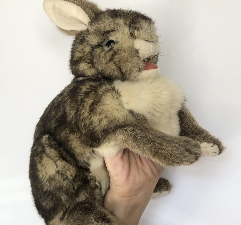 Folkmanis Large Cottontail Rabbit Hand Puppet Easter Entertainment 15”