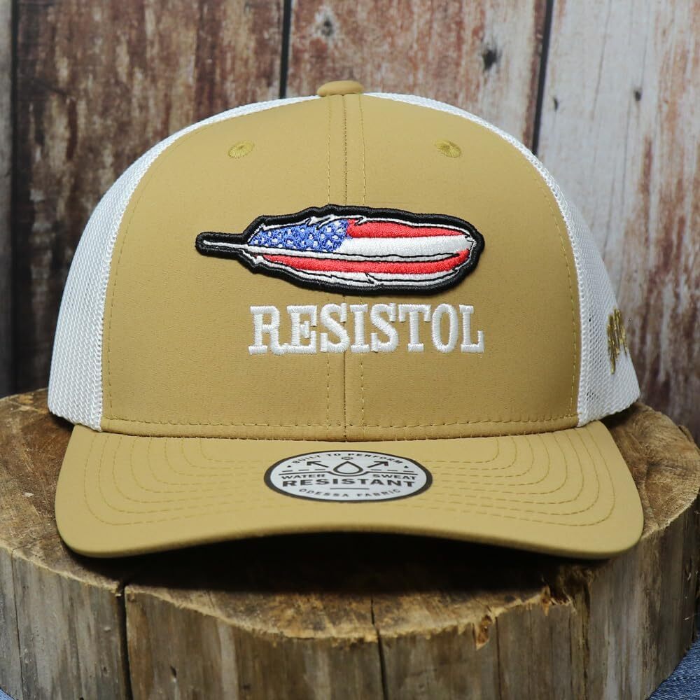 HOOEY Resistol Adjustable Snapback Hat 0, Tan/White