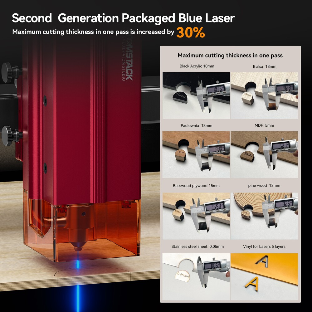 ATOMSTACK A24 PRO 120W Laser Engraver 24W Output Laser Engraving Cutting Machine