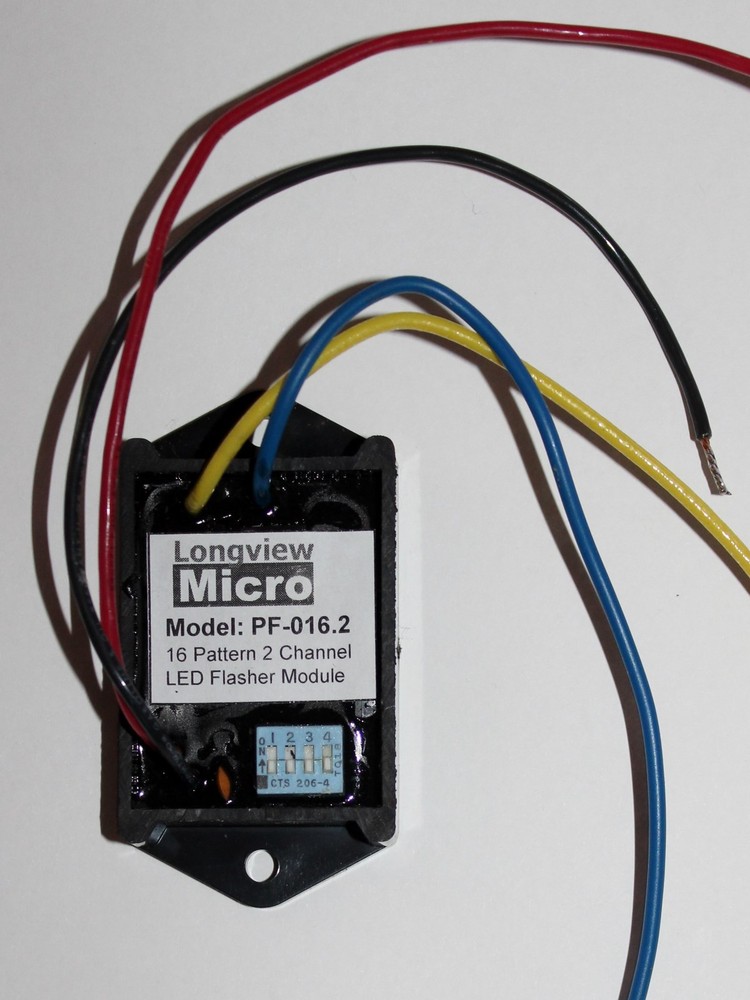 EMERGENCY VEHICLE LED STROBE FLASHER MODULE, 2 CHANNEL, 16 PATTERN