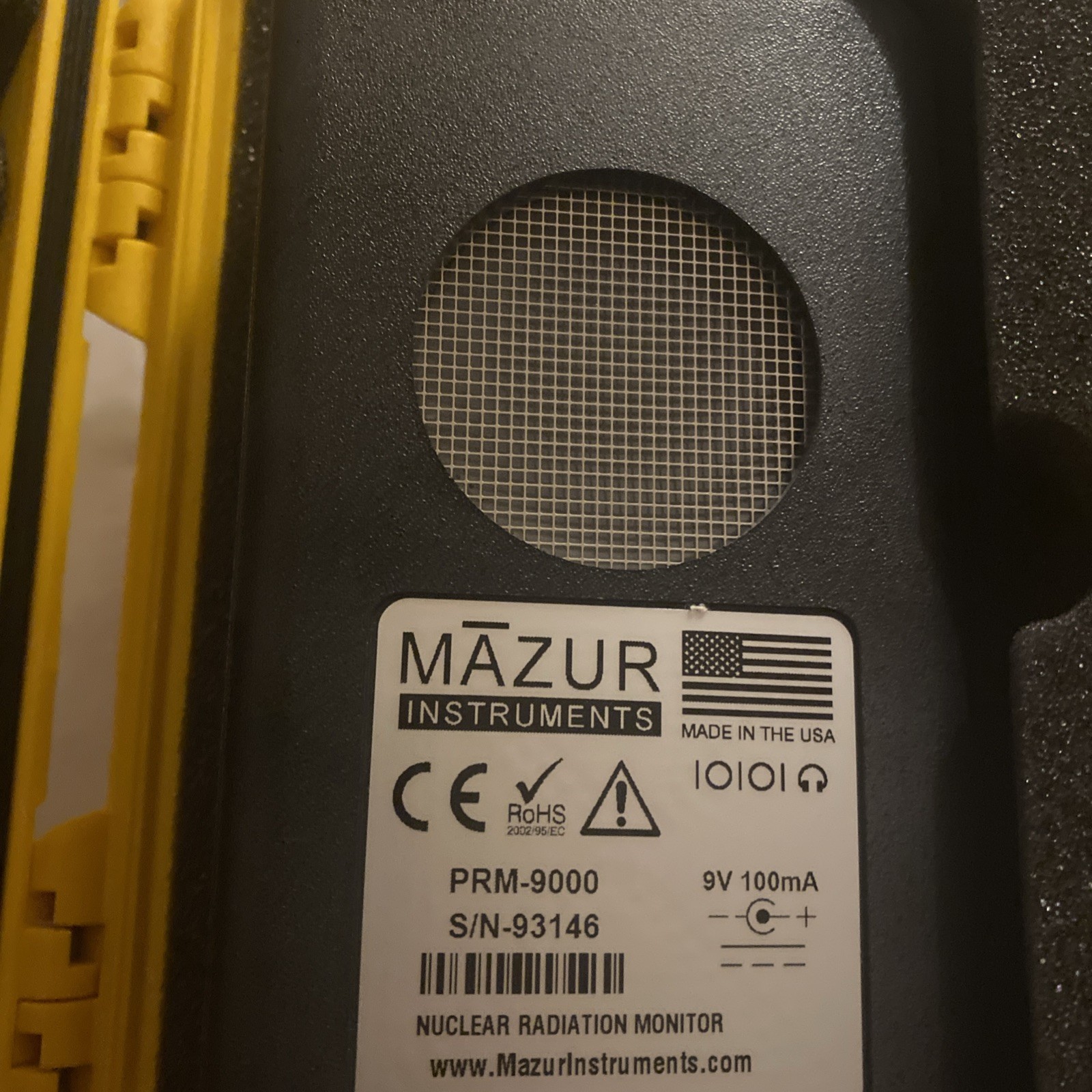 PRM-9000 geiger counter/nuclear radiation detector , Mazur instruments
