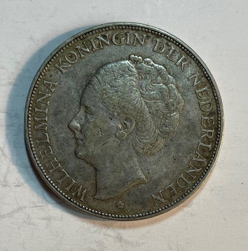 Netherlands - 1930 Large Silver 2 1/2 Gulden