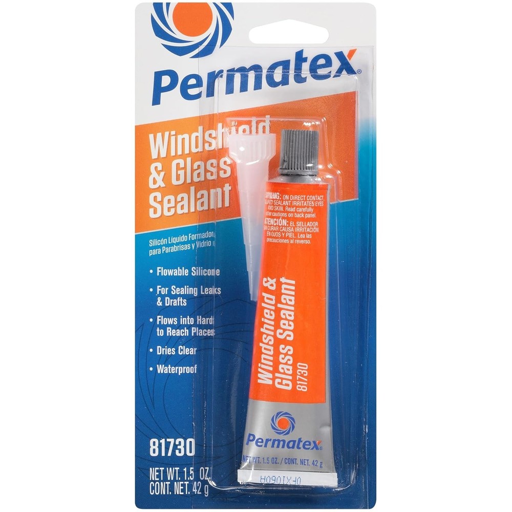 Flowable Silicone Windshield and Glass Sealer, 1.5 oz.