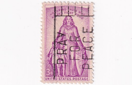 STAMP US SCOTT 1087 "Helping Fight Polio" 3 CENT 1957 USED FANCY CANCEL - D