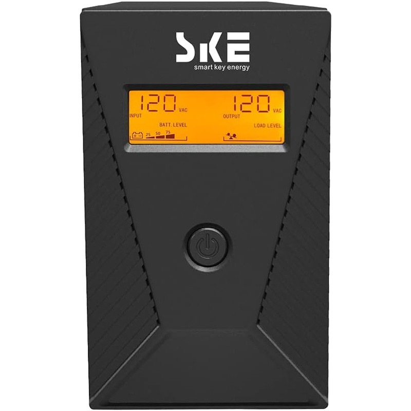 UPS Battery Backup Surge Protector W/ AVR LCD Display & Free Management Software