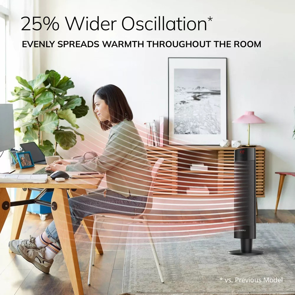 Lasko Ceramic Pedestal Heater with Remote Control