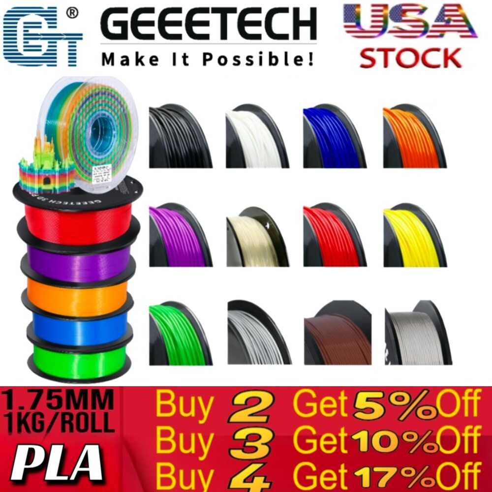 Geeetech 3D Printer 1KG PLA Filaments 1.75mm Regular PLA Precision Consumables
