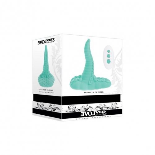 Evolved Tentacle Silicone Remote Controlled Grinder Vibrator - Teal
