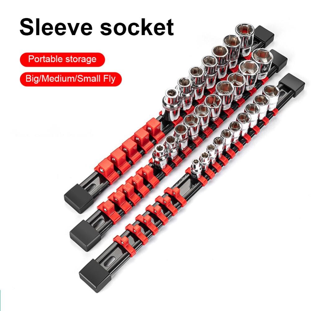 3Pcs Magnetic Socket Organizer Set Metric Socket Holder Tool Box Hold 43 Sockets