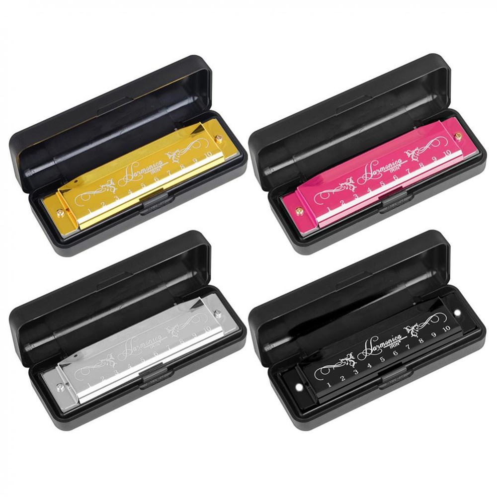 10 Hole 20 Tone KeyC Diatonic Harmonica with Case Gift for Beginner