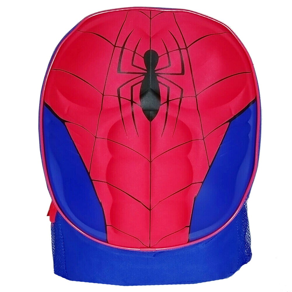 Marvel Spiderman Molded Chest 16" Backpack School Bag, Blue/Red