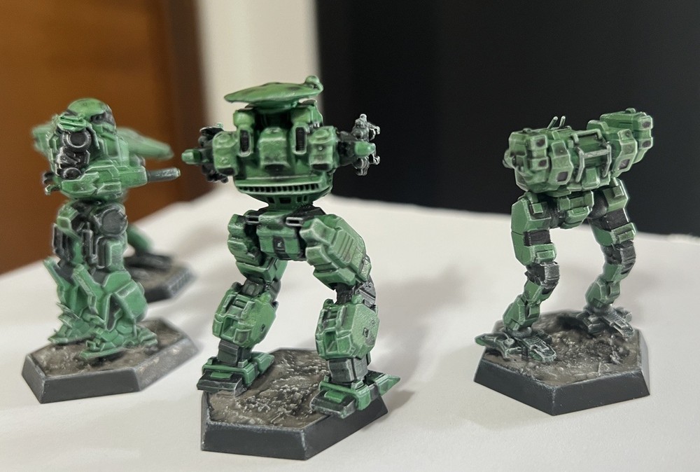 BattleTech Inner Sphere Lance 4 Mechs - 3d Printed/Painted/Tabletop Ready
