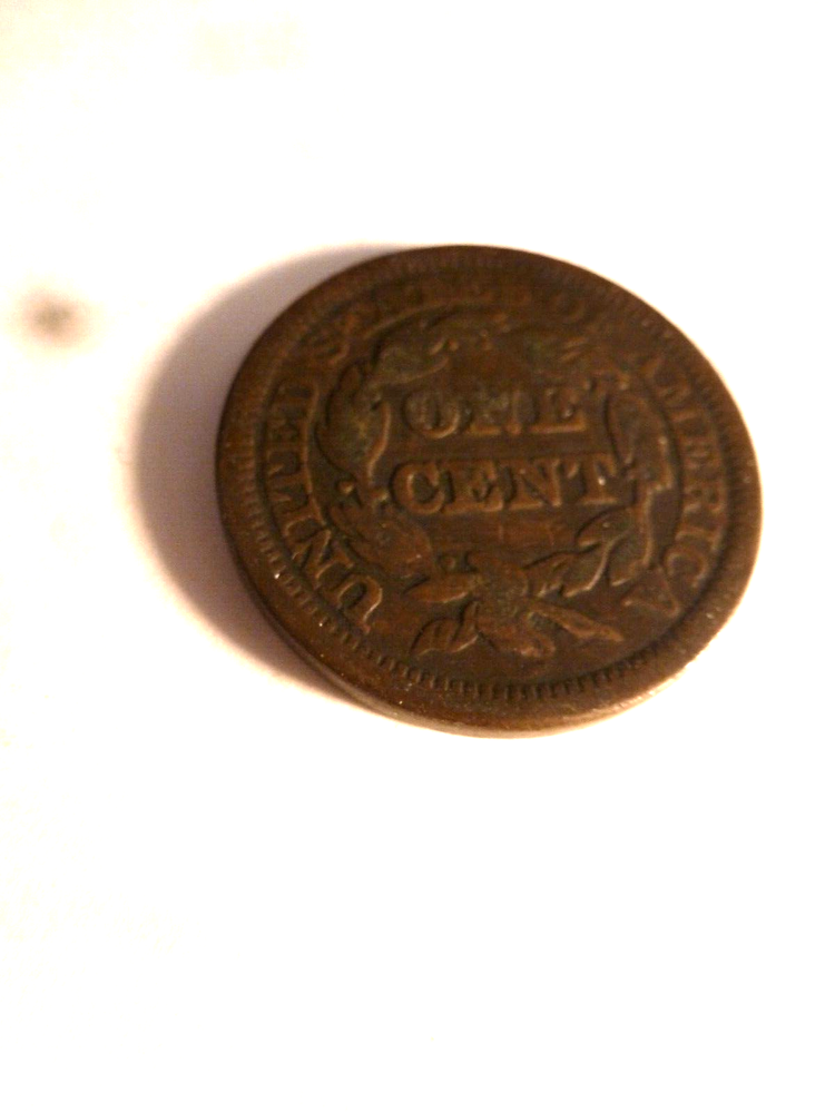 Braided Hair Large Cent 1845 VG