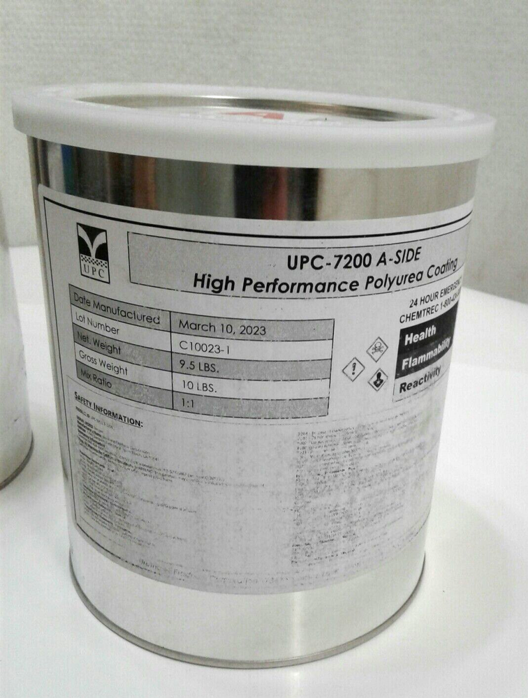 UPC 7200A & 7200B Side Gray Aliphatic UV Stable High Perform Polyurea Coating
