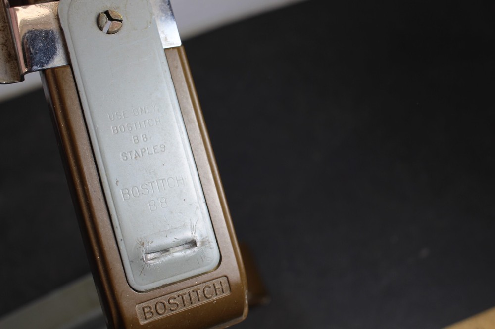 Two Vintage Bostitch No.B8 Staplers
