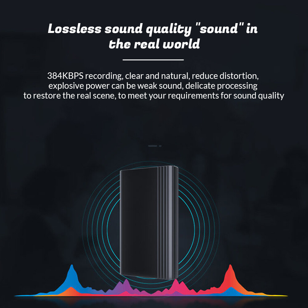 500hr Hidden Voice Activated Recorder Digital Audio Recording Device Dictaphone