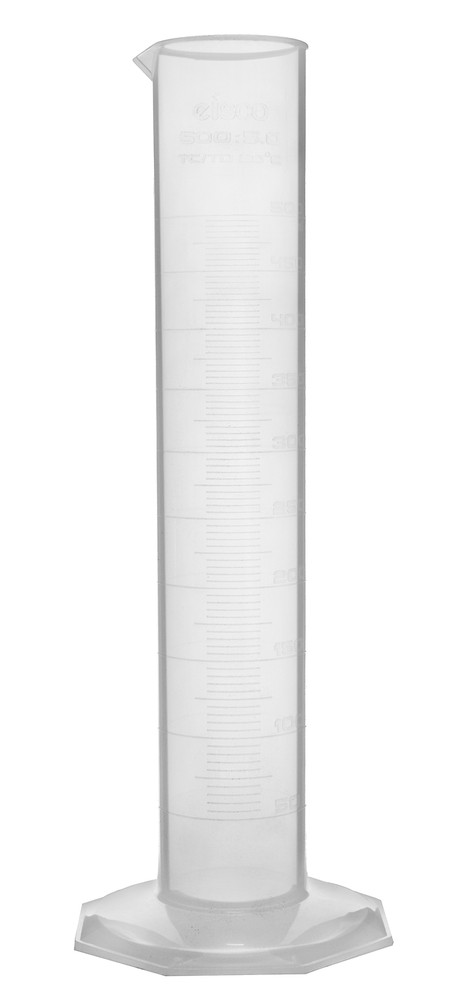 Eisco Labs 500ml Graduated Cylinder, Class B - US Sourced Polypropylene