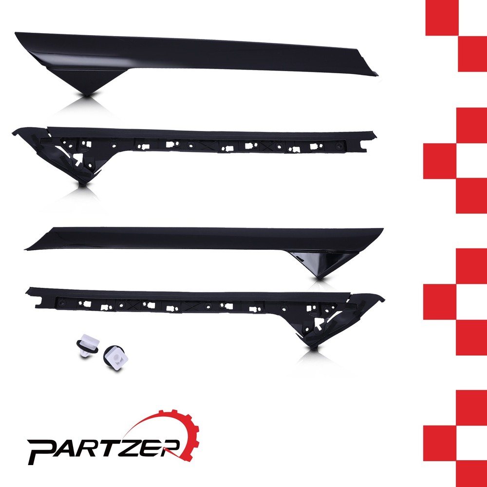 Fit Ford Explorer 2011-19 Left Right Side Windshield A-Pillar Molding Trim 4Pcs