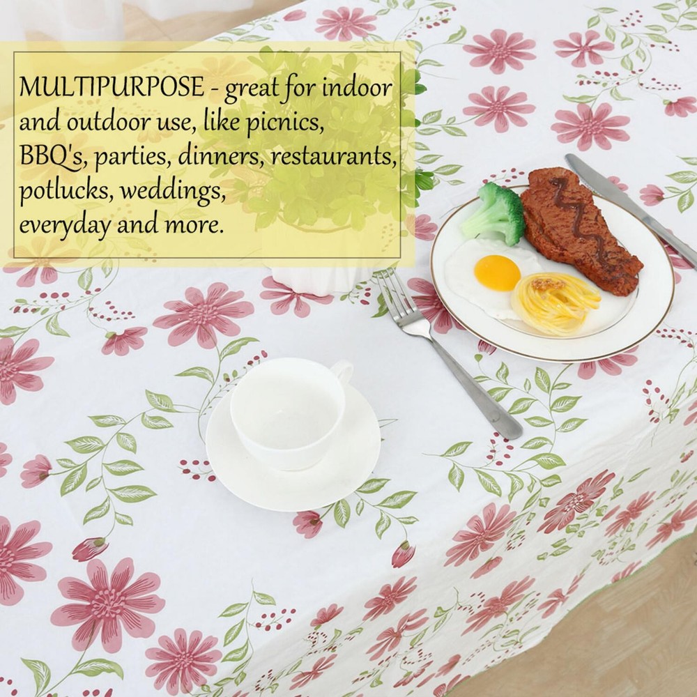 Vinyl Plastic Pattern Printing Water Oil Table Cover Rectangle 41"x60"