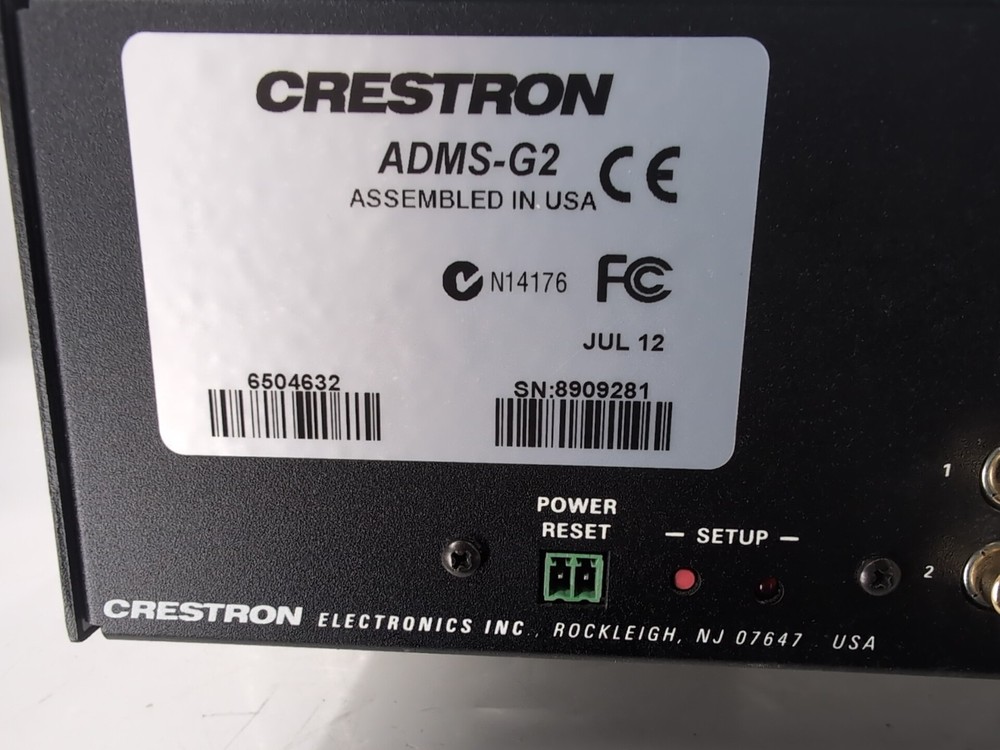 Crestron ADMS G2 Advanced Digital Media System *AS-IS* - GC-5869 -
