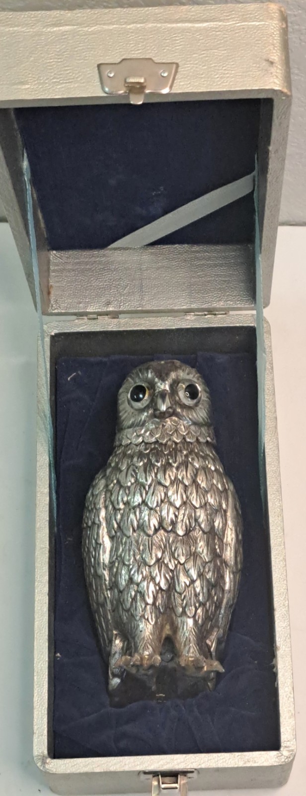 Antique Corbell & Co Silver Plate Owl Sugar Sifter Caster Muffineer Original Box