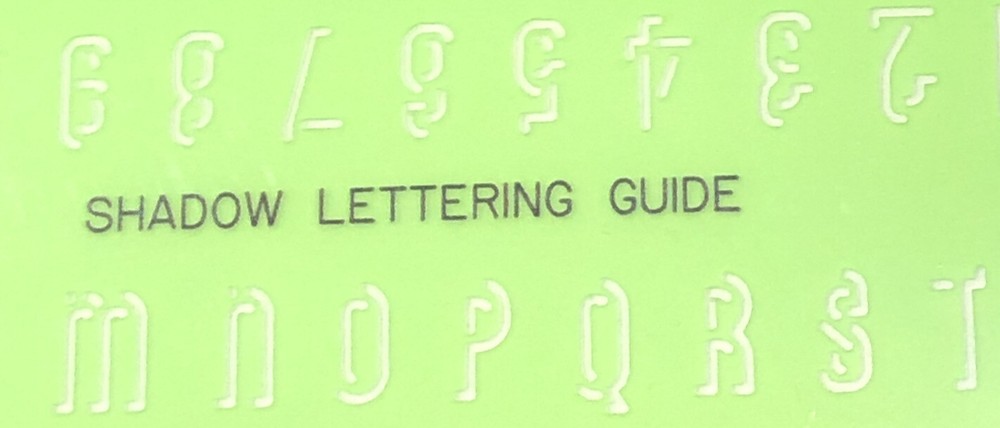 Berol RapiDesign R-986 Shadow Lettering Guide 3/8 Inch