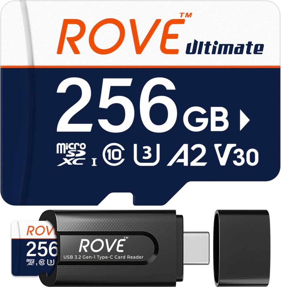 ROVE Ultimate Micro SD Card microSDXC 256GB Memory Card with USB 3.2 Type C