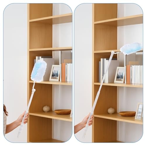 60 Count Duster Refills, Disposable Cleaning Duster Kit Heavy Duty Blue