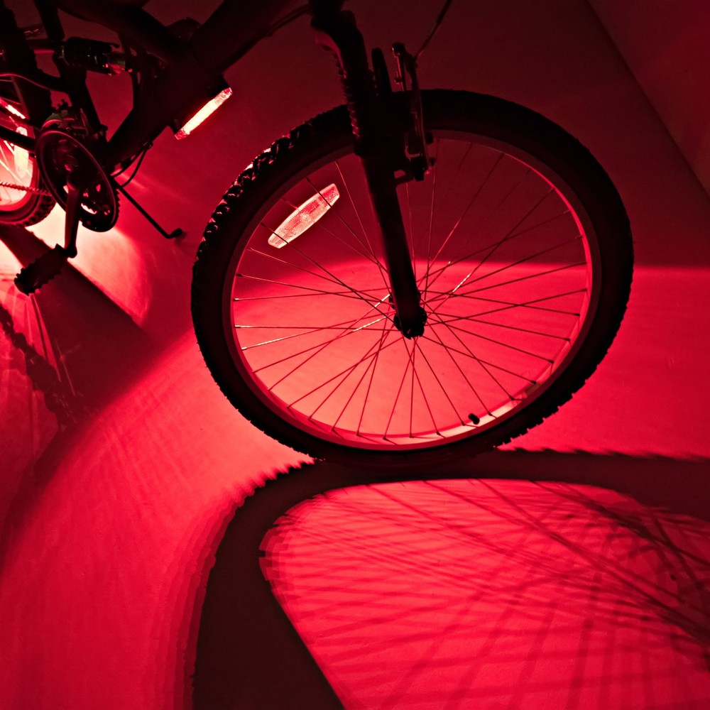 LED Bicycle Accessory Frame Light,Weather-Resistant, 1 Count, Width 0.75 in, Red