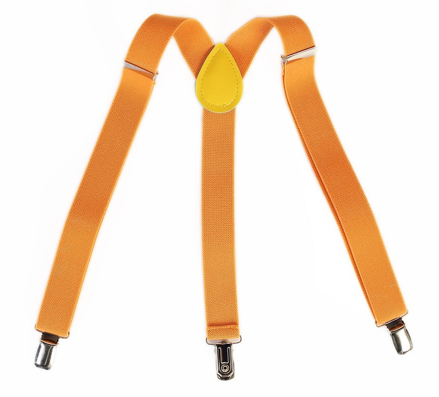 Boys Suspenders Kids Work Elastic Adjustable Solid Straight Clip On Y Back One "