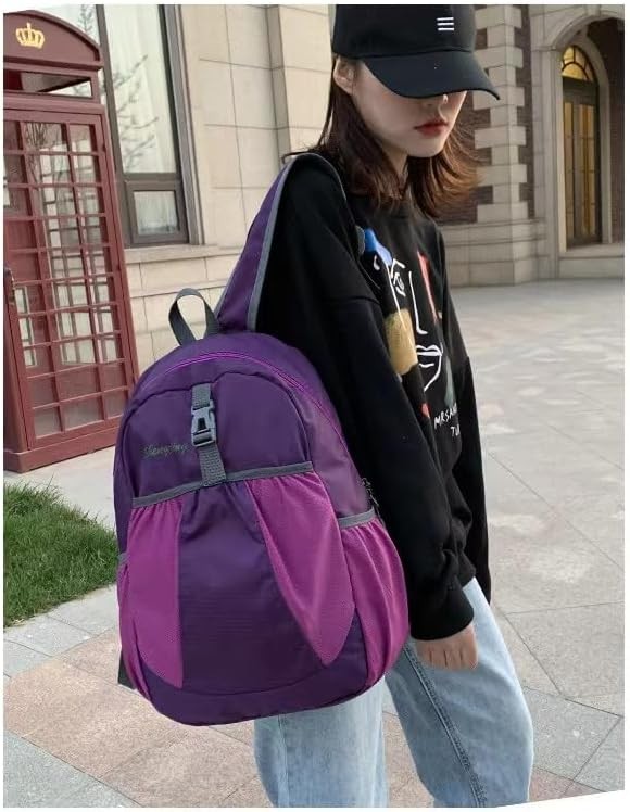 Travel lightweight foldable backpack hiking splash proof Purple