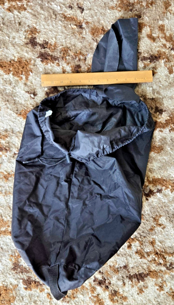 Stansport nylon stuff sack, waterproof fabric, black, flap/drawstring closure