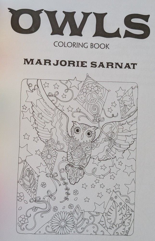 Intricate advanced Coloring Book ~ OWLS ~ New.