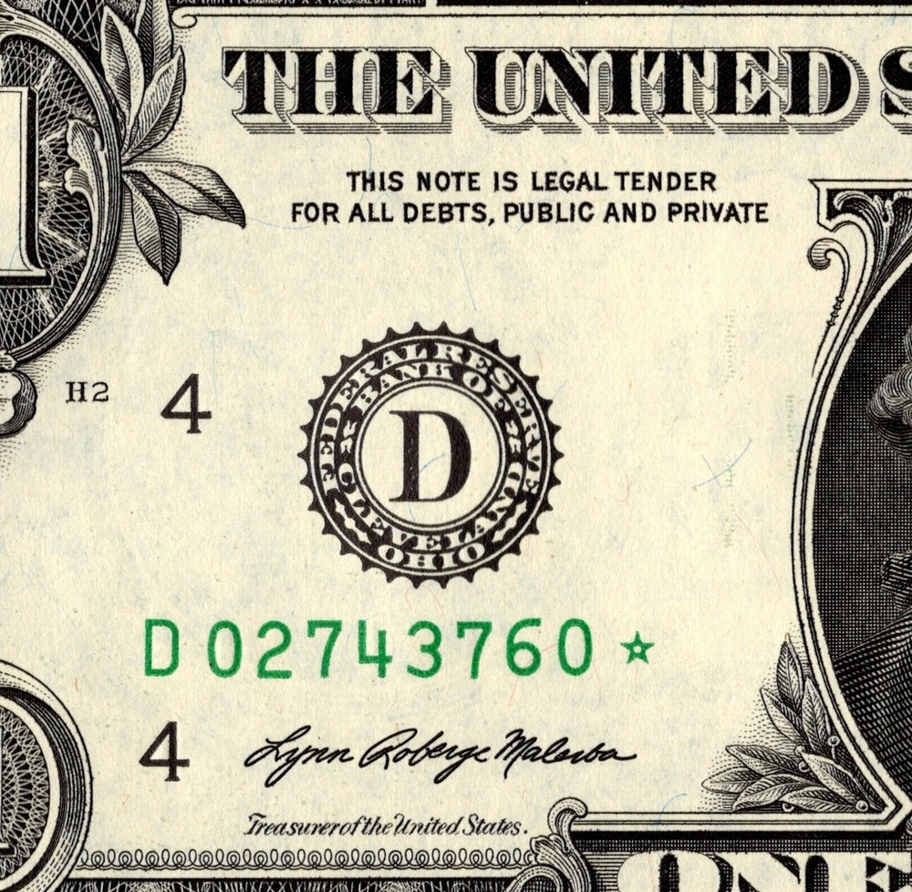 2021 D Star Note One Dollar Bill Regular Run Pack Note D02743760* UNC